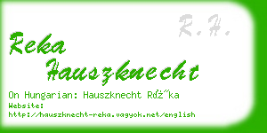 reka hauszknecht business card